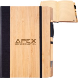Bamboo Veneer Notebook & Pen Set - CF4708