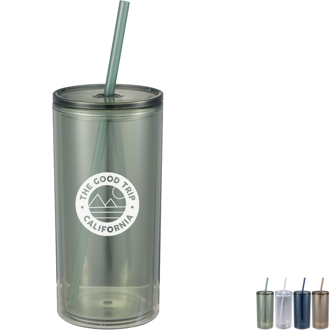 Product Photo 1 Marly Recycled Acrylic Tumbler w/ Straw, 16oz.
