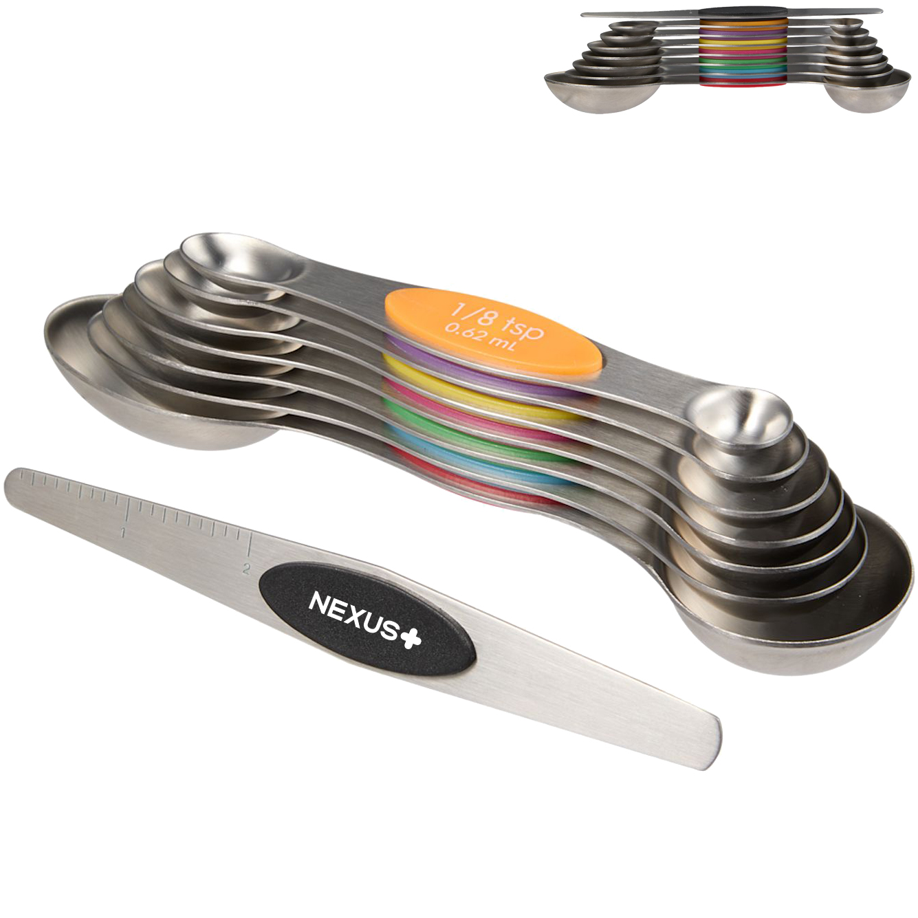 Product Photo 1 Kitchi Magnetic Measuring 8-Piece Spoon Set