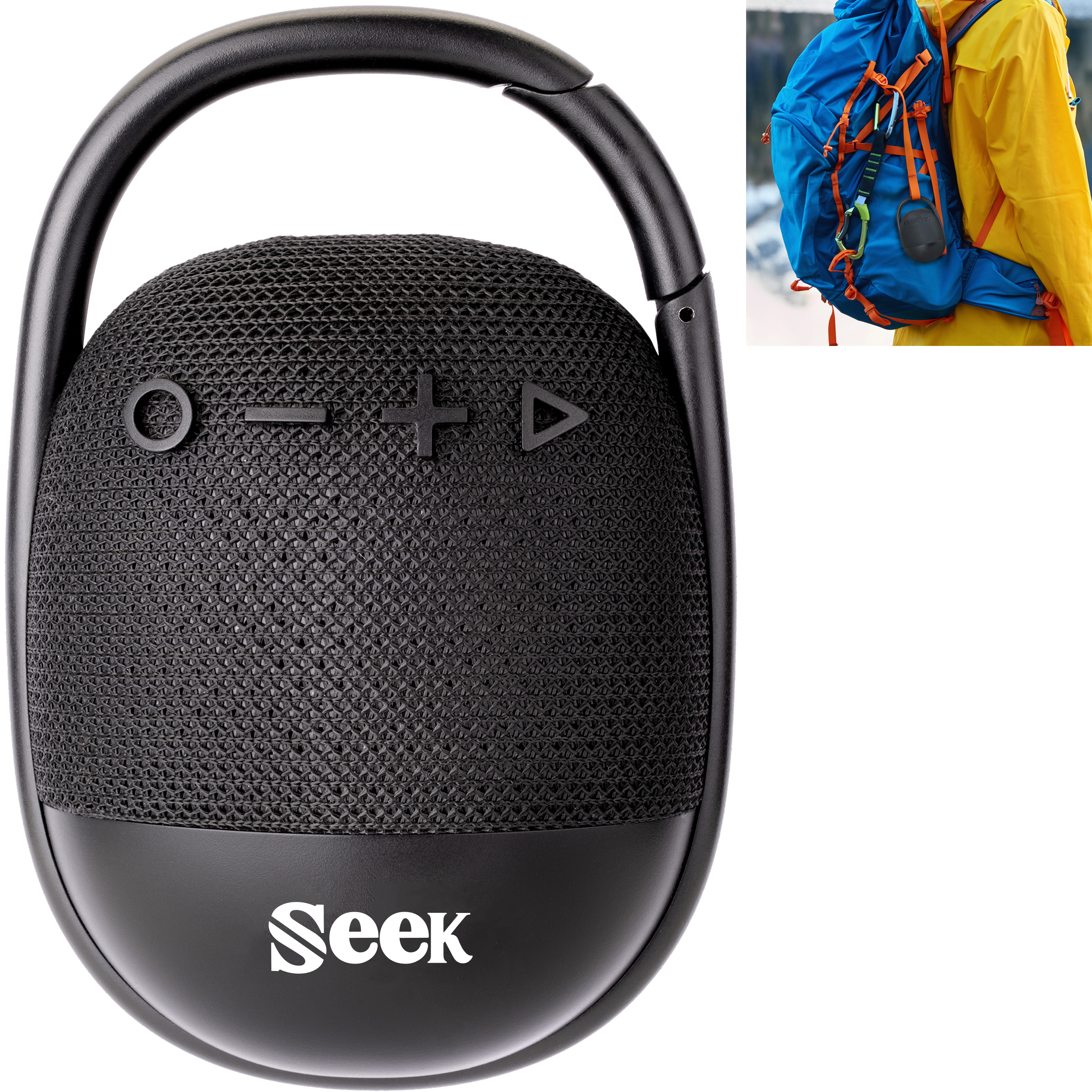 Product Photo 1 Waterproof Bluetooth Speaker w/ Carabiner Clip