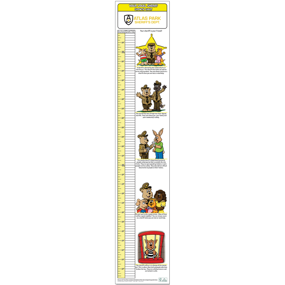 Product Photo 1 Your Local Sheriff Care Growth Chart