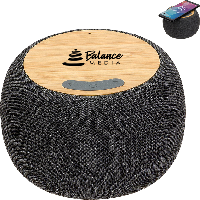 Product Photo 1 Empire Bamboo Wireless Speaker with 5W Wireless Charger