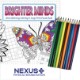 Brighter Minds Stress Relief Adult Coloring & Large Print Puzzle Book Combo w/ Colored Pencils Relax Pack Set