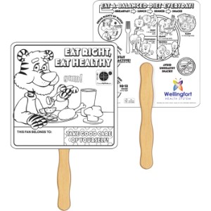 Good Nutrition Coloring Hand Fan - CB1041