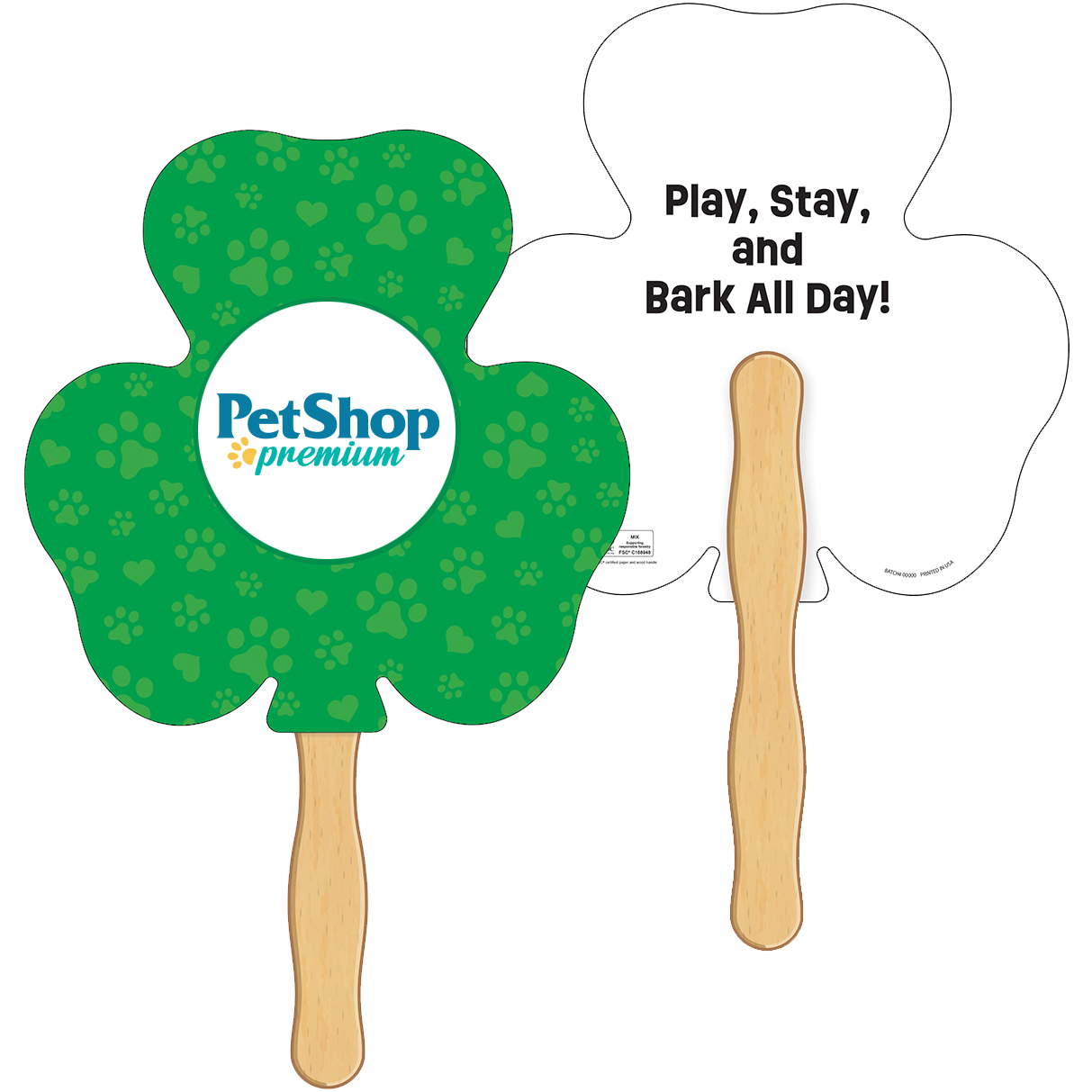 Product Photo 1 Shamrock Shaped Hand Fan