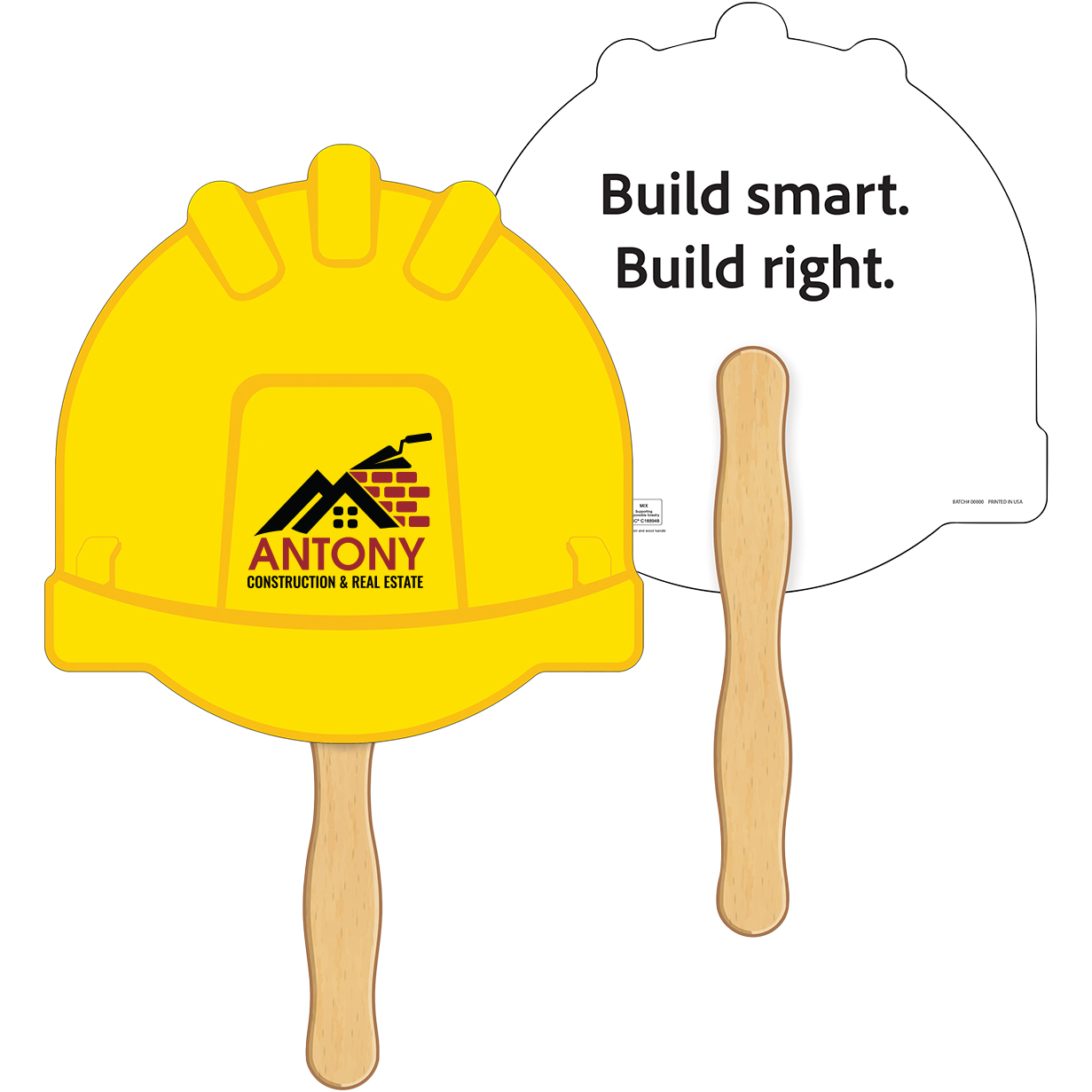 Product Photo 1 Hard Hat Shaped Hand Fan