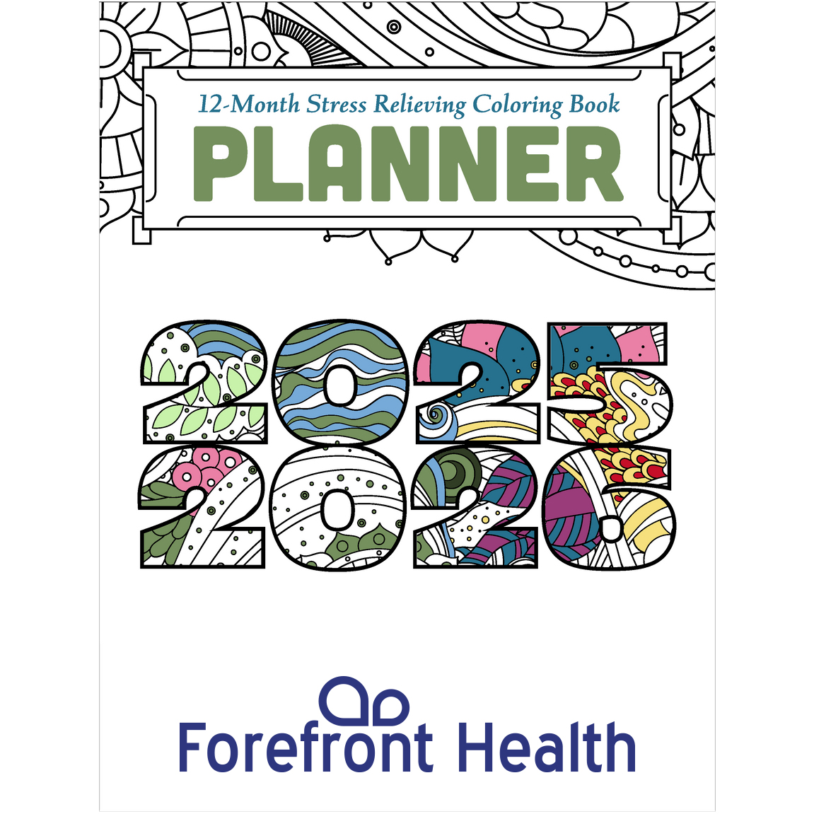 Product Photo 1 Adult Coloring 2025-2026 Monthly Planner