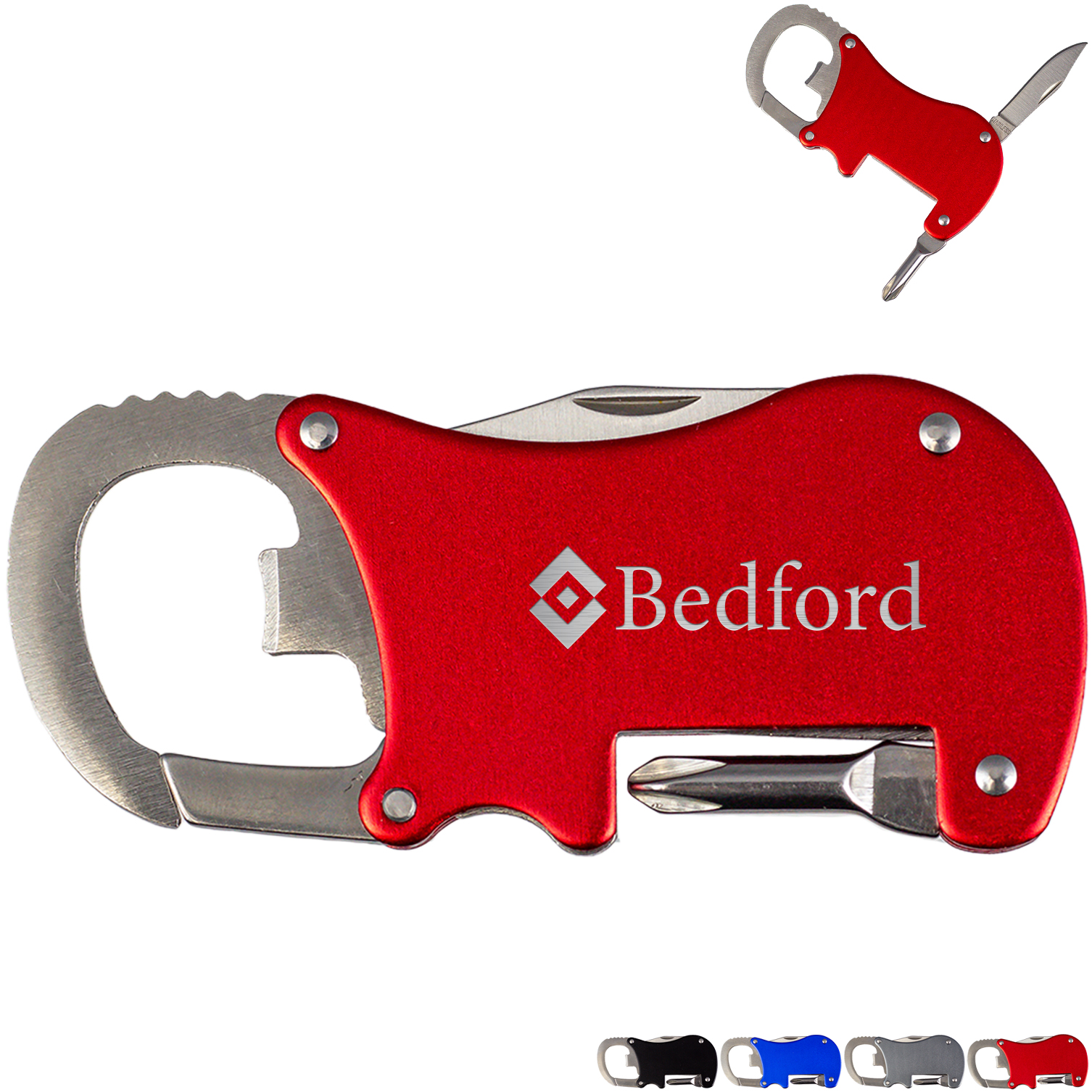 Product Photo 1 Bottle Opener Carabiner With Screwdriver & Knife