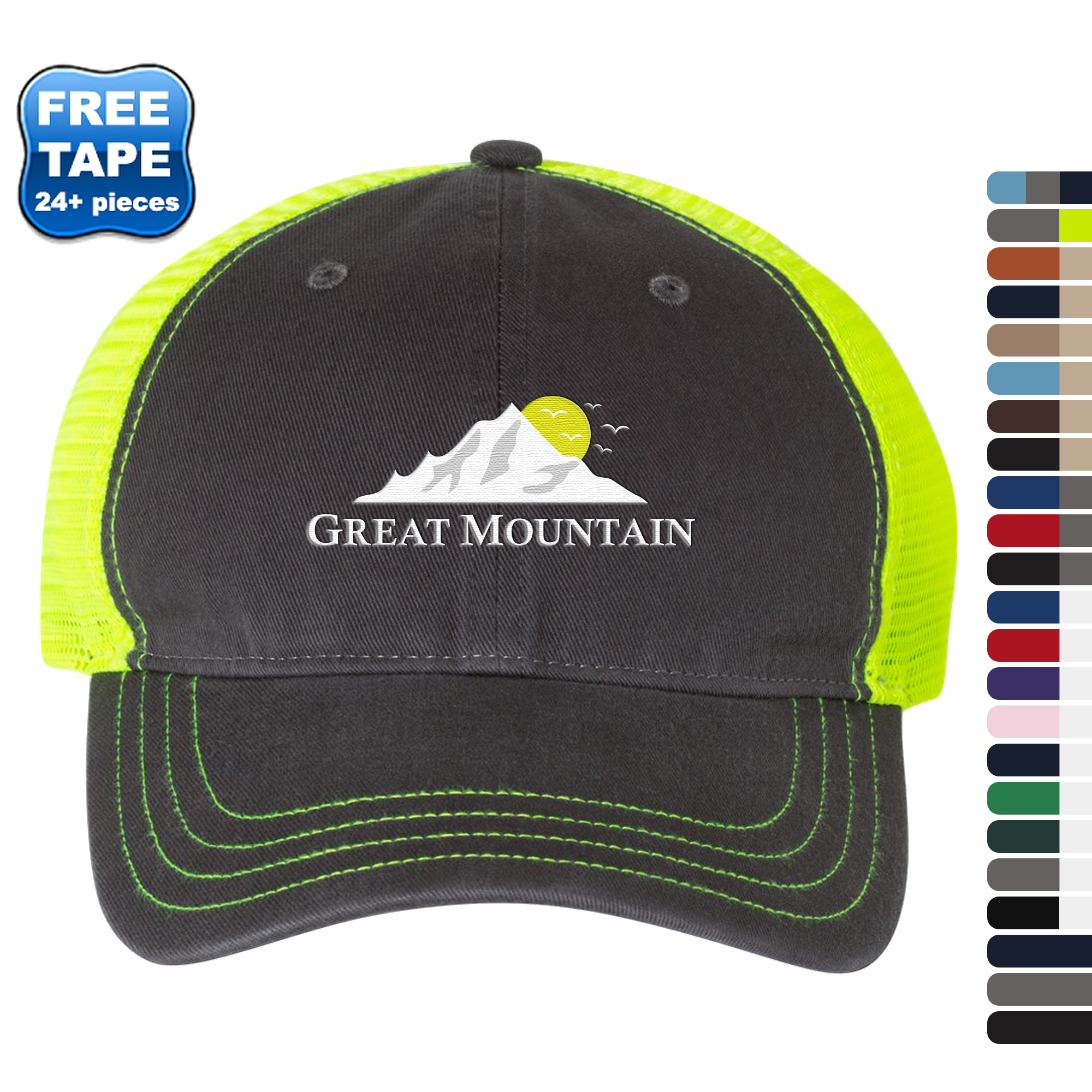 Product Photo 1 Richardson® Garment-Washed Six-Panel Trucker Cap