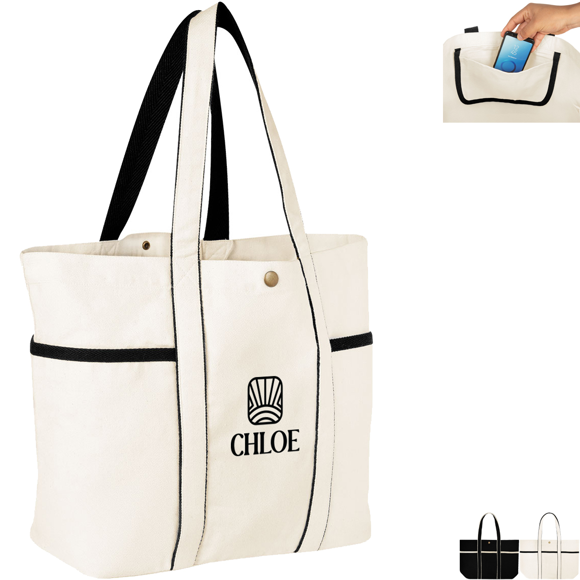 Product Photo 1 AWARE™ Recycled Cotton Canvas/Poly Tote Bag