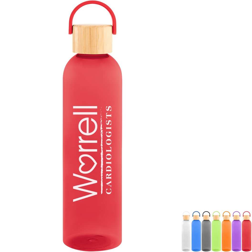 Product Photo 1 Jeffrey rPET Bottle w/ Bamboo Lid & Easy Carry Handle, 32oz.