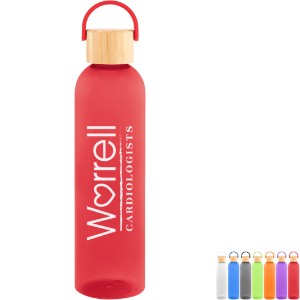 Jeffrey rPET Bottle w/ Bamboo Lid & Easy Carry Handle, 32oz. - HT6794