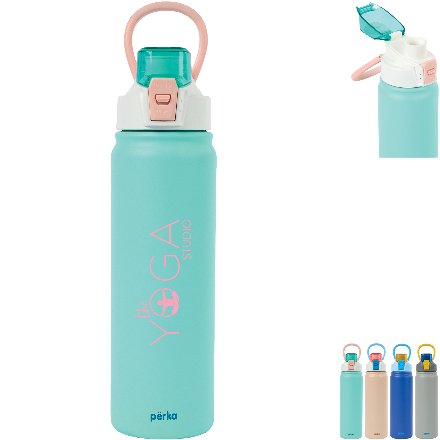 Product Photo 1 Perka® Rex Fresh Double Wall Recycled Stainless Steel Water Bottle,  24 oz.