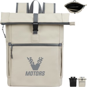 Casey PU Roll-Top Laptop Backpack - LG9205