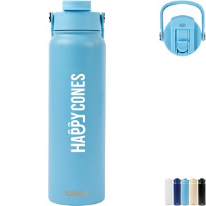 iCOOL® Glenwood Double Wall Recycled Stainless Steel Water Bottle, 35 oz. - LG9211