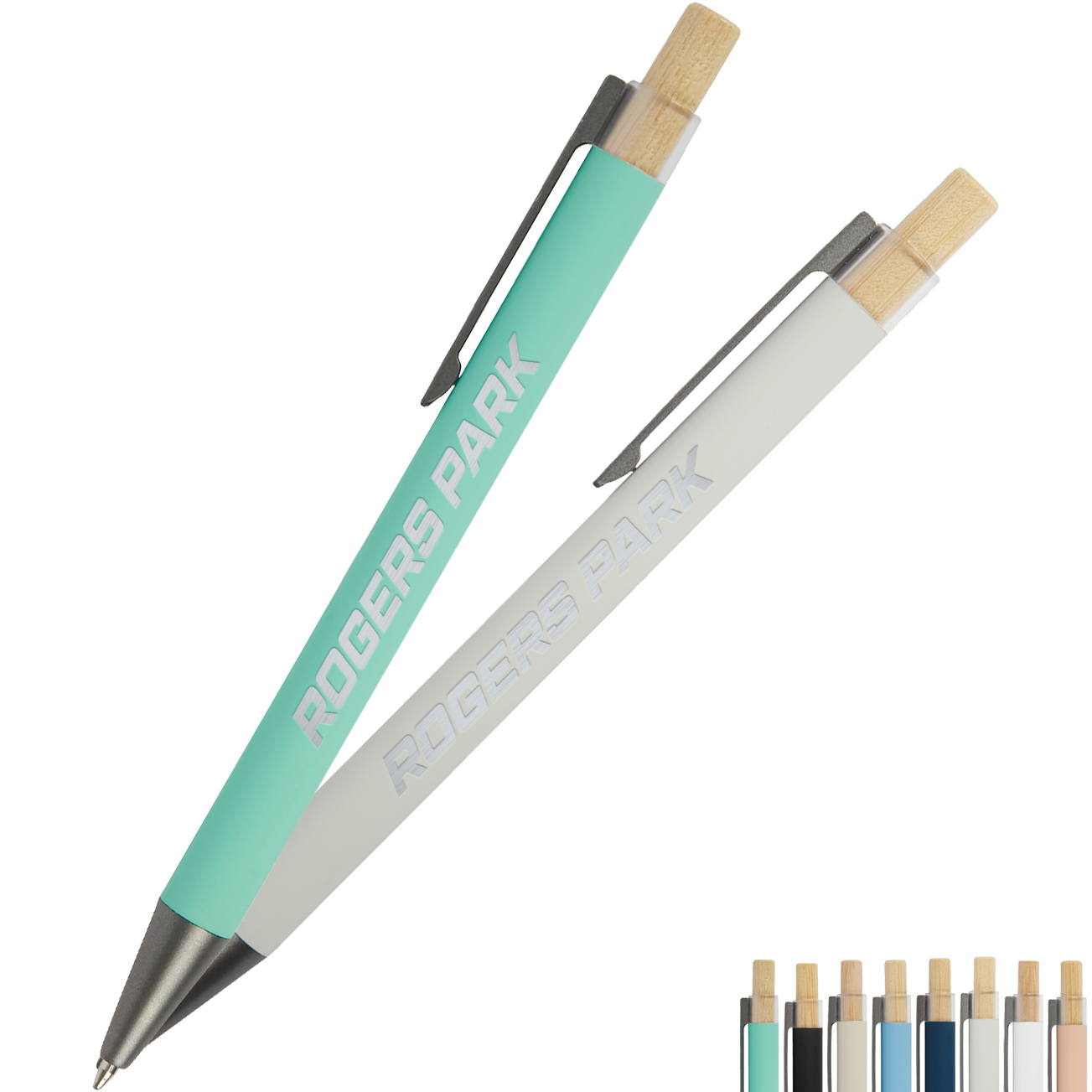 Product Photo 1 Arundi Recycled Aluminum Ballpoint Pen with Bamboo Plunger