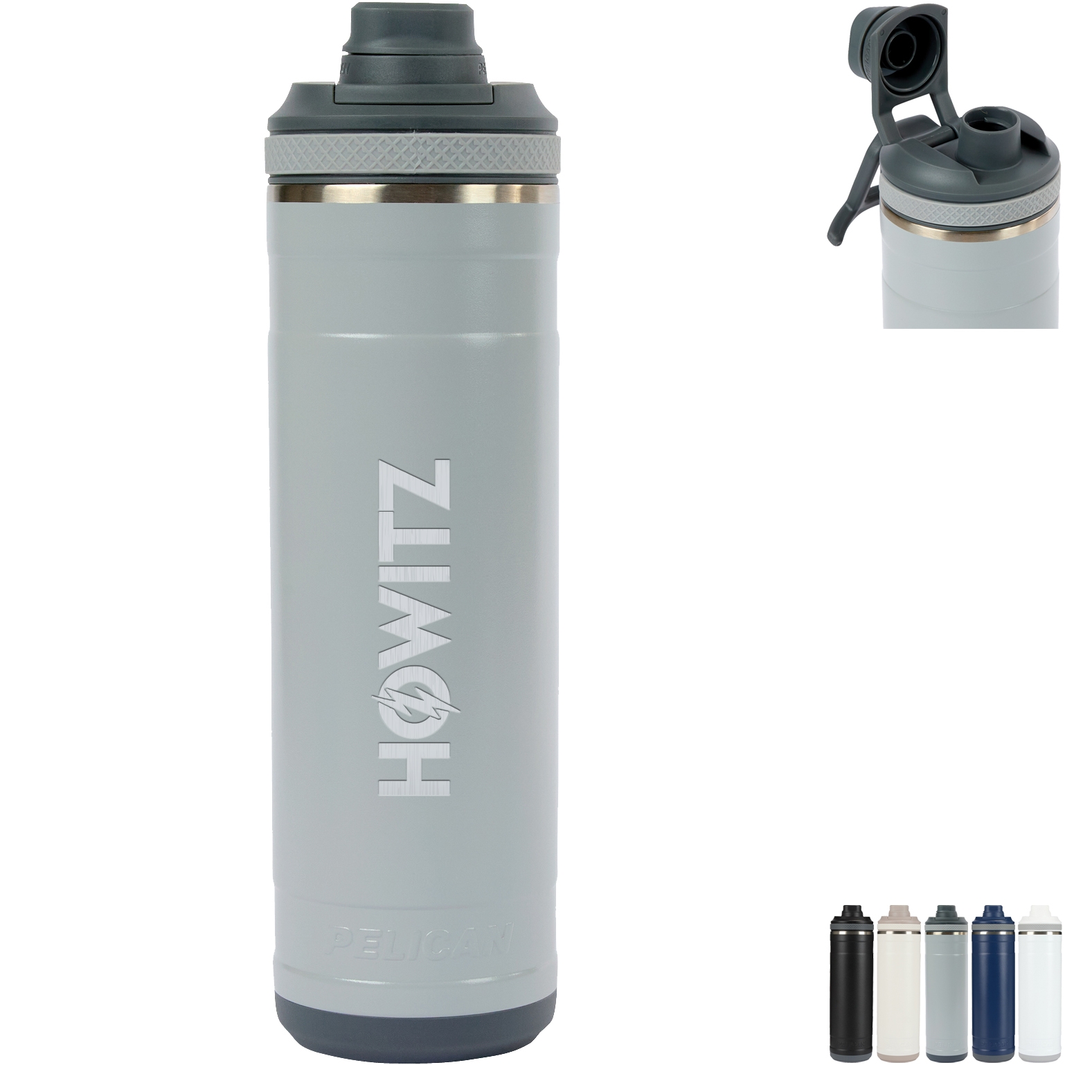 Product Photo 1 Pelican Pacific™ Chug Recycled Double Wall Stainless Steel Water Bottle, 26 oz.