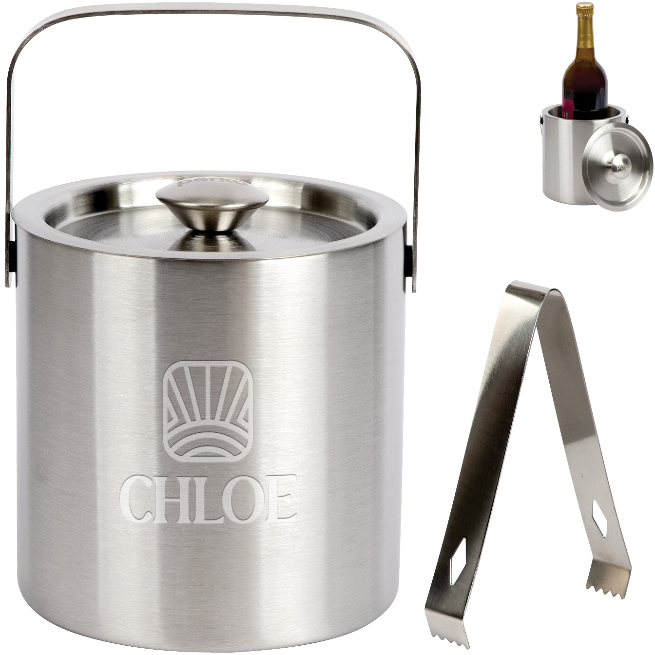 Product Photo 1 Perka® Quinton 1.3L Double Wall Stainless Steel Ice Bucket