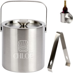 Perka® Quinton 1.3L Double Wall Stainless Steel Ice Bucket - LG9232