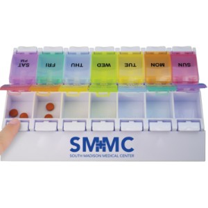 Weekly AM/PM Push Button Pill Tray - BY1030