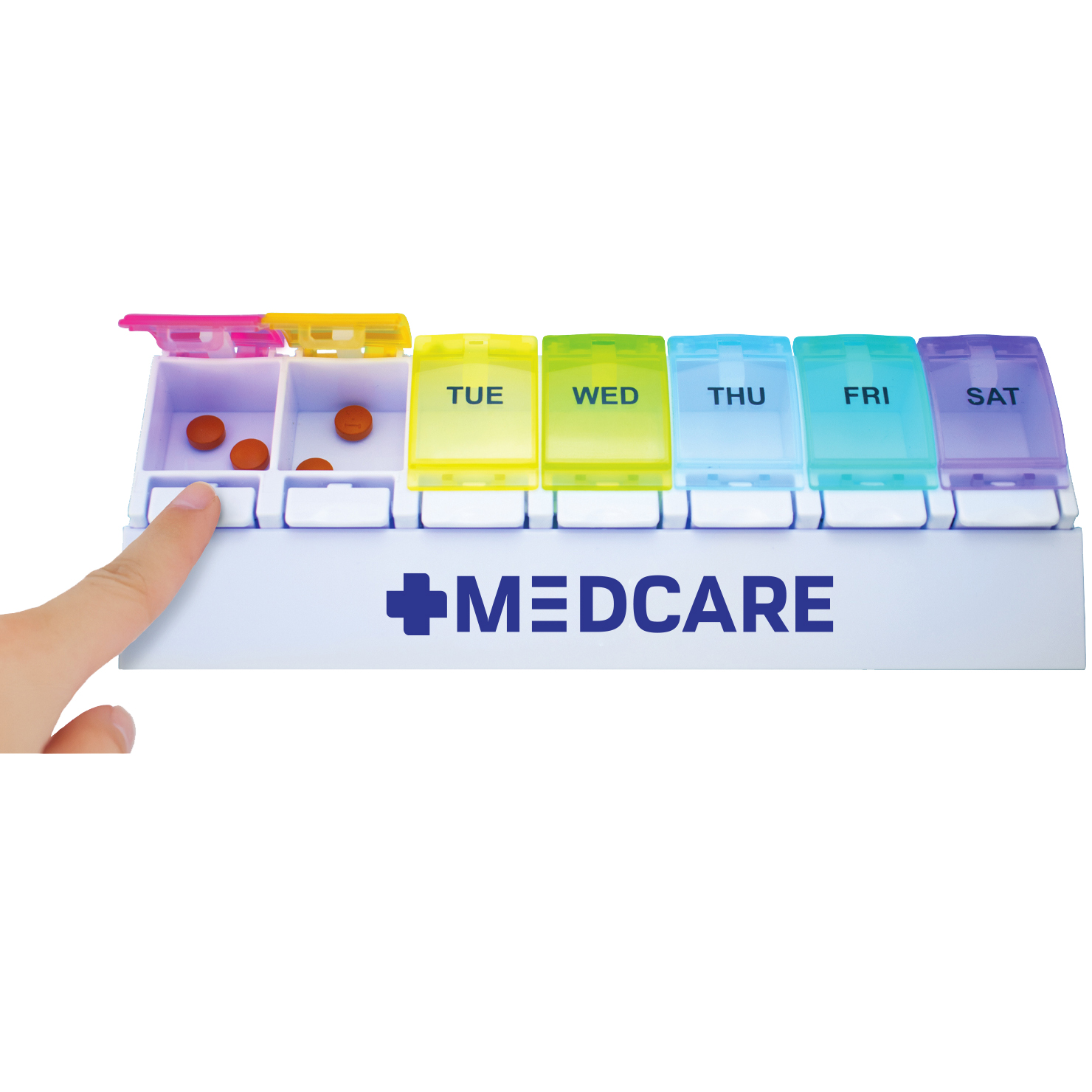 Product Photo 1 Weekly Push Button Pill Tray