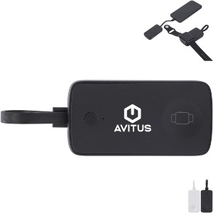 Baron Power Bank w/ Watch Charger & Built-In Cable, 2000mAh - AR1945