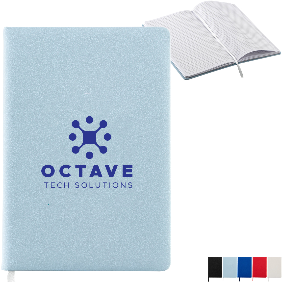 Product Photo 1 Draftsman Padded Hard Cover Journal w/ Grid-Lined Paper, 8-3/8" x 5-3/4"