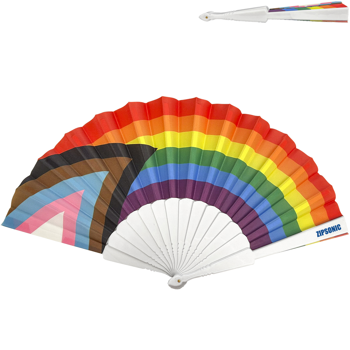 Product Photo 1 Progressive Pride Flag Folding Nylon Fan