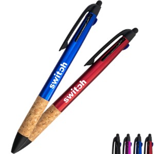 Three-Color Cork Grip Pen - AF2564