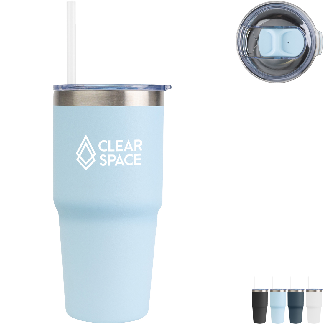 Product Photo 1 Brea Recycled Stainless Steel Tumbler w/ Straw, 14oz.