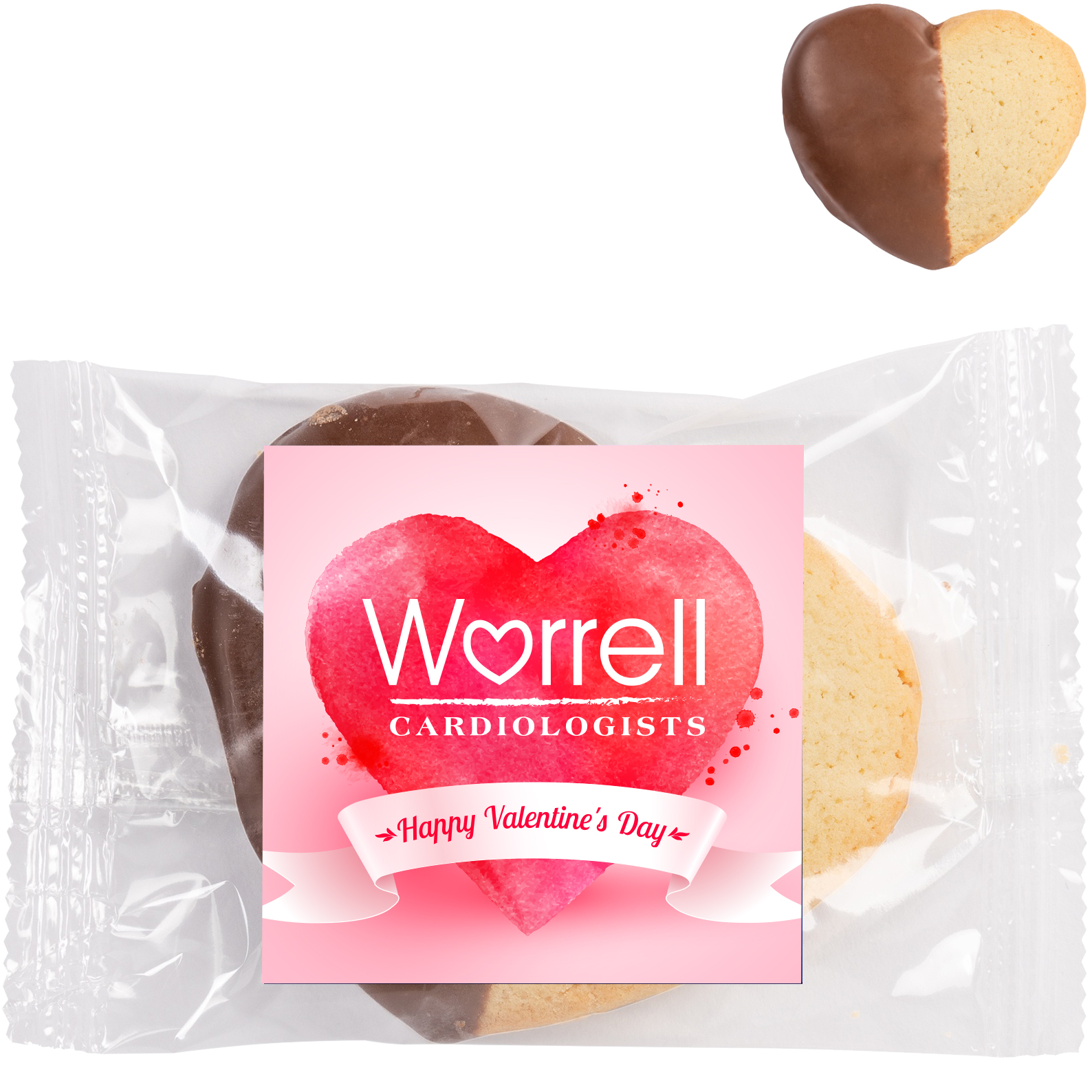 Product Photo 1 Chocolate Dipped Heart Butter Cookie