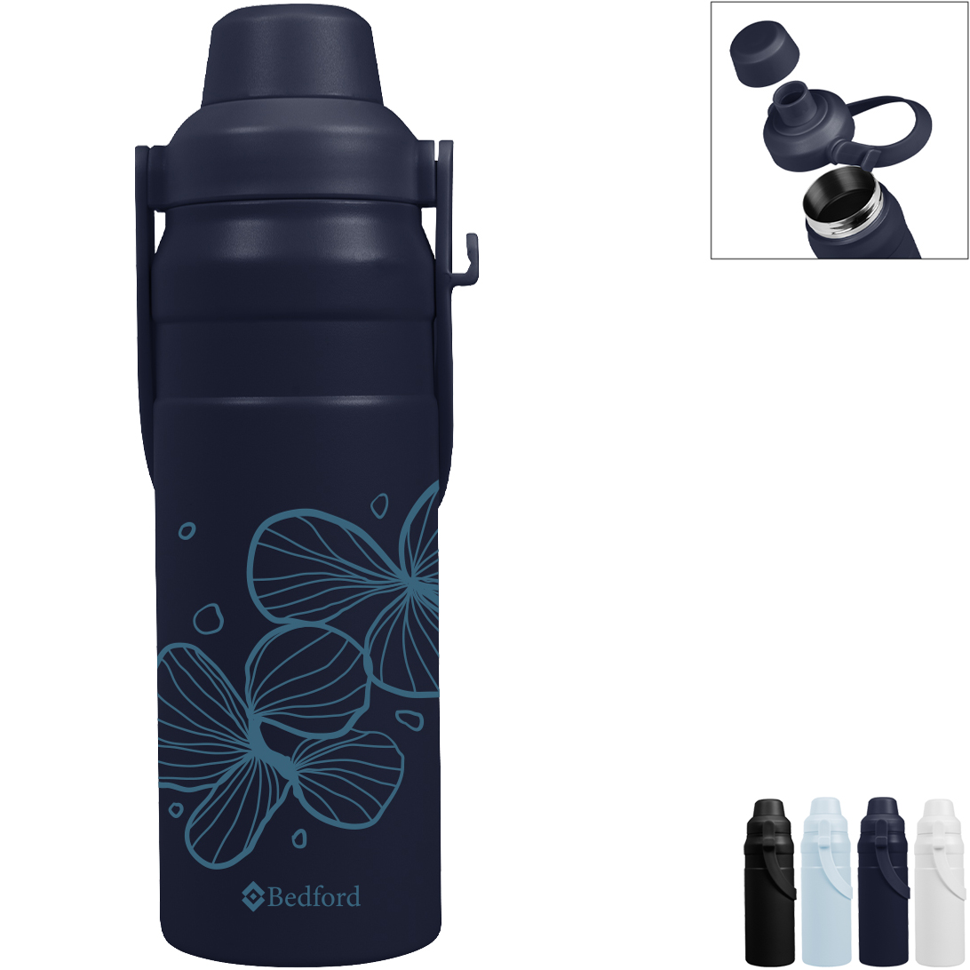 Product Photo 1 Summit Sip Recycled Stainless Steel Bottle w/ Easy Carry Handle, 24oz.