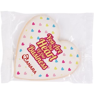 Iced Vanilla Heart Cookie with Edible Imprint - CI2595