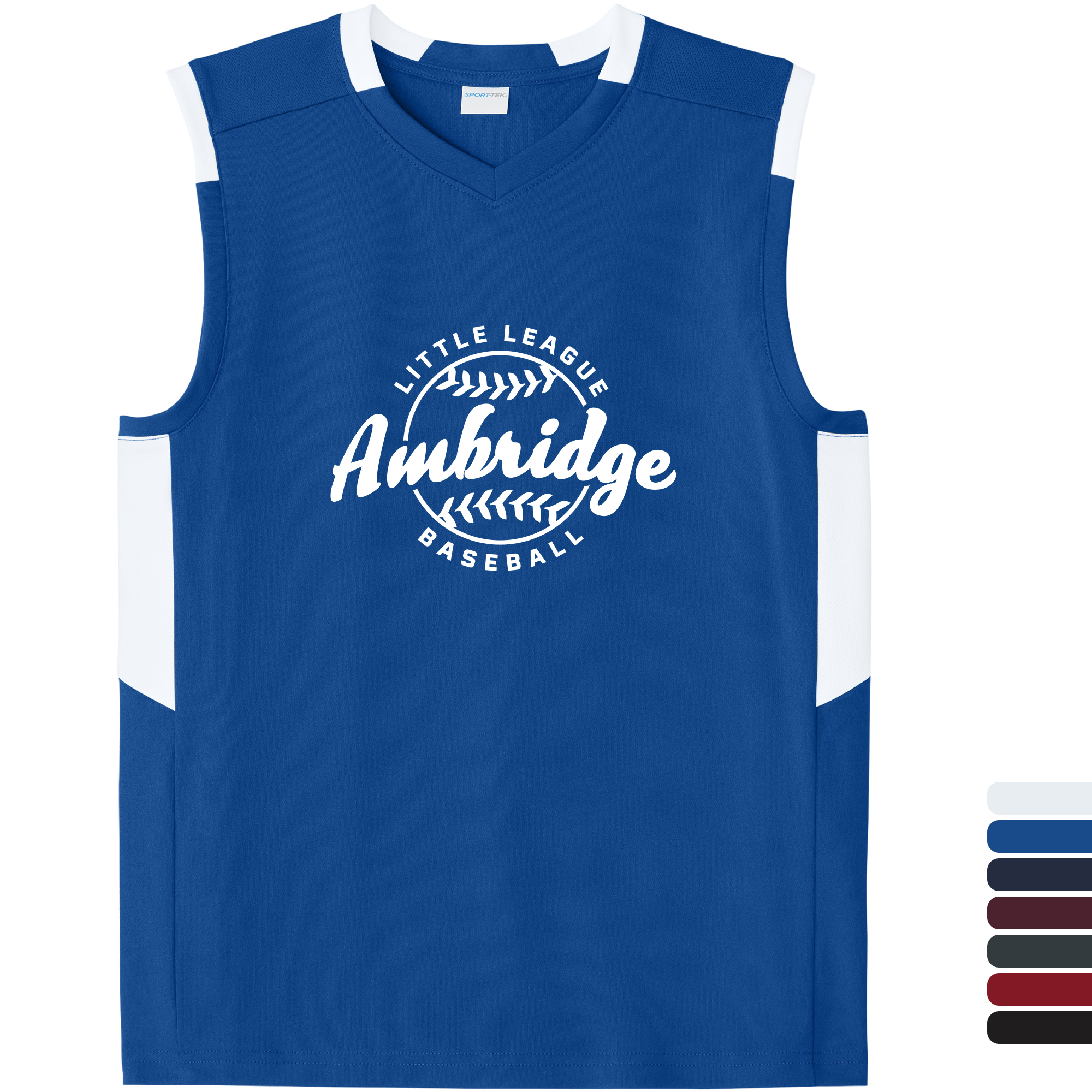 Product Photo 1 Sport-Tek® Club Recycled Poly Sleeveless Youth V-Neck Tank