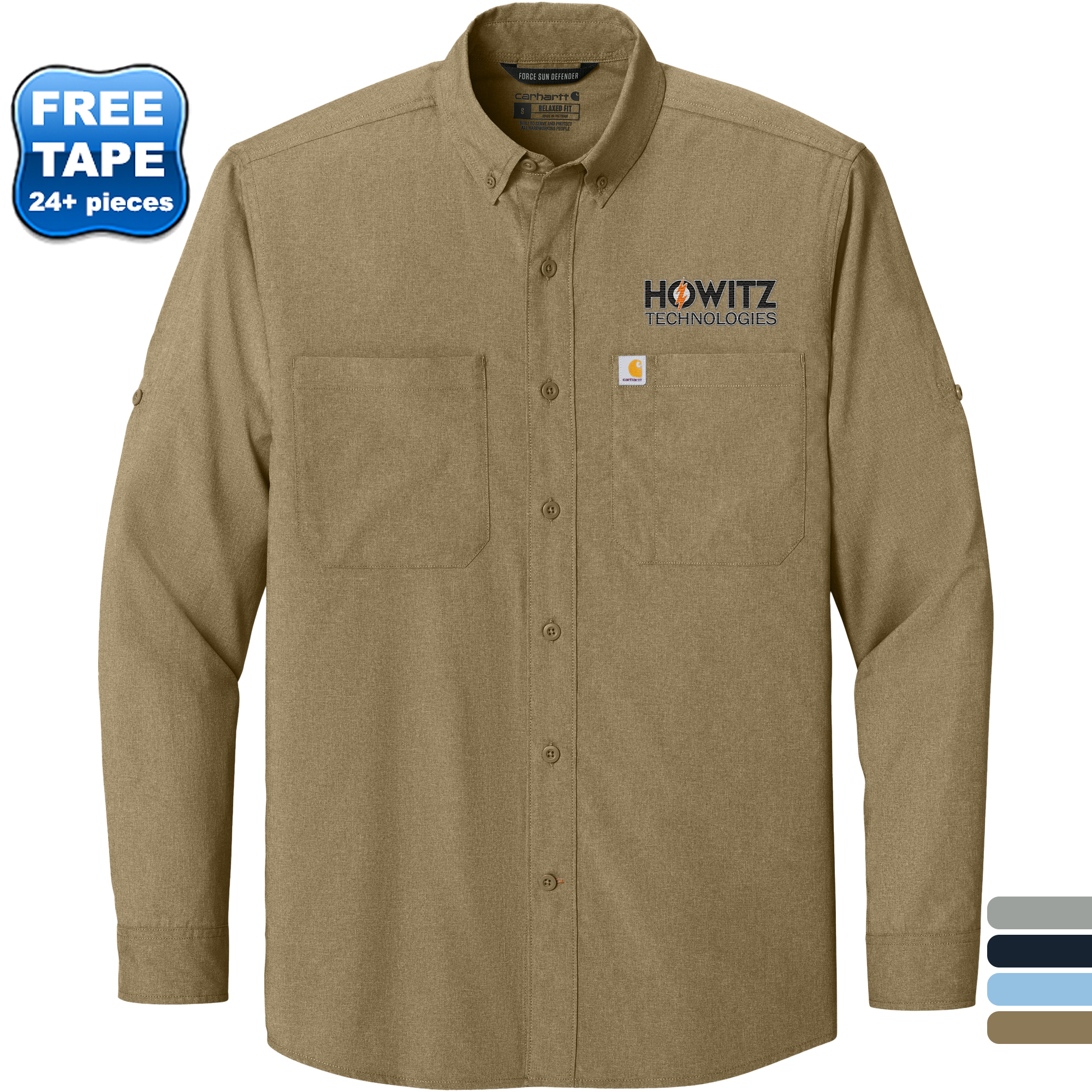 Product Photo 1 Carhartt® Force® Sun Defender™ Poly/Nylon Chambray Long Sleeve Men's Shirt