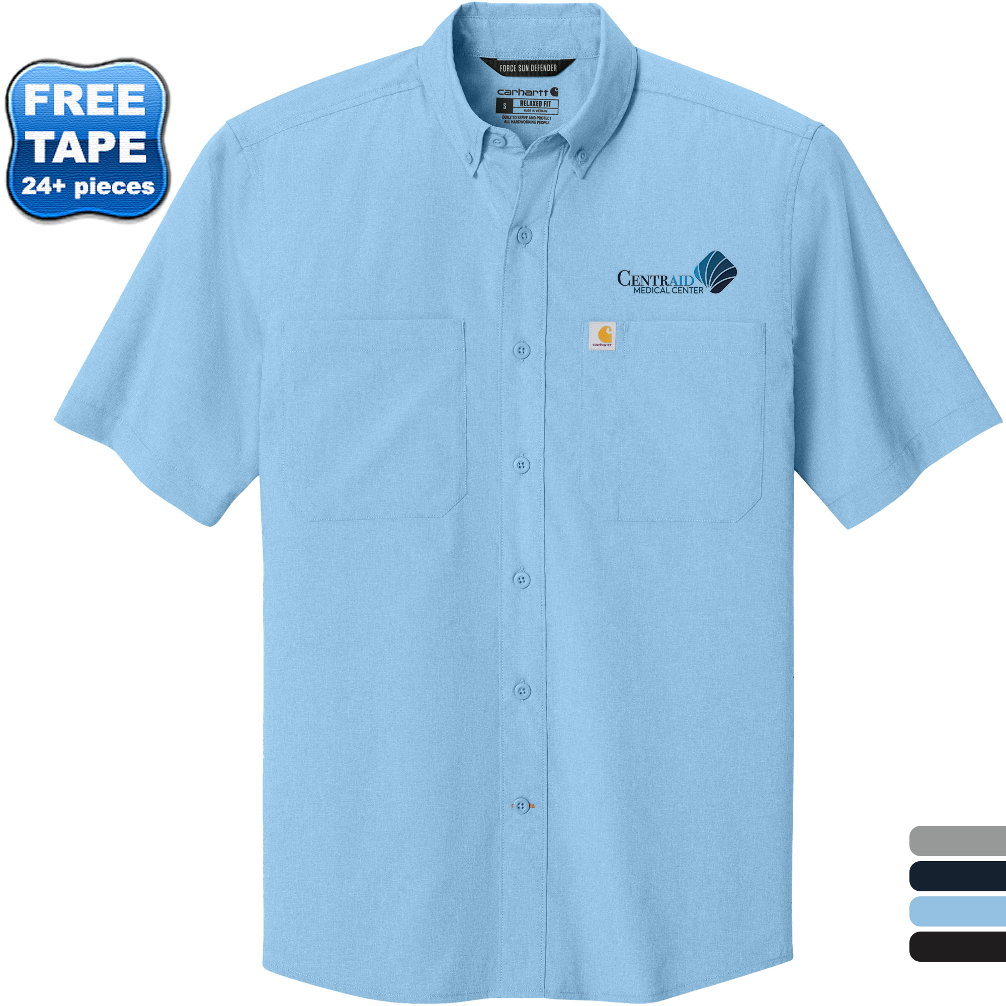 Product Photo 1 Carhartt® Force® Sun Defender™ Poly/Nylon Chambray Short Sleeve Men's Shirt