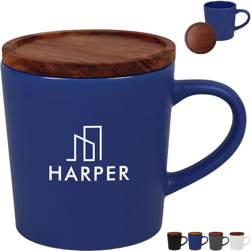 Product Photo 1 Little Rock Ceramic with Wood Lid, 16 oz.