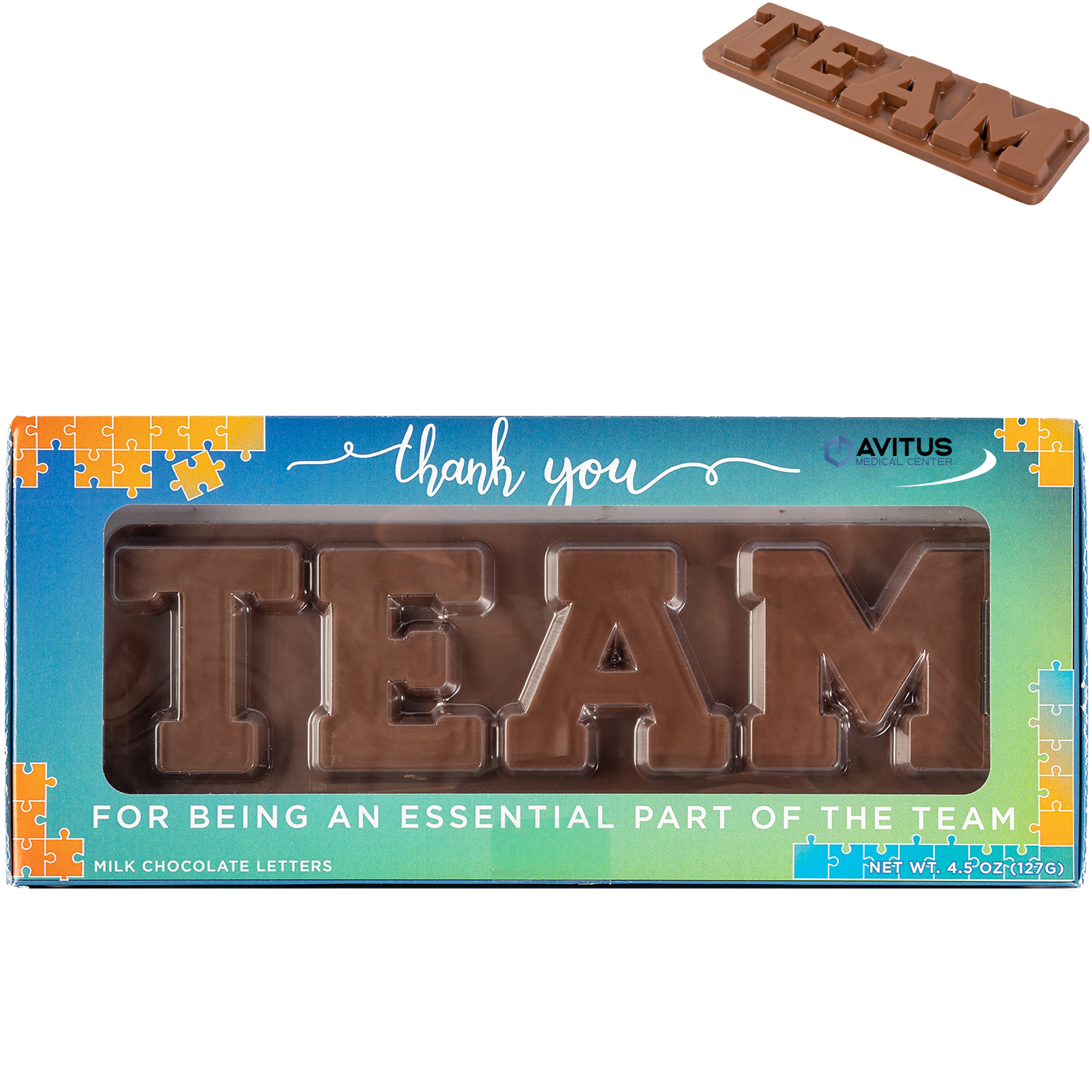 Product Photo 1 Chocolate Molded TEAM, 4.5oz.