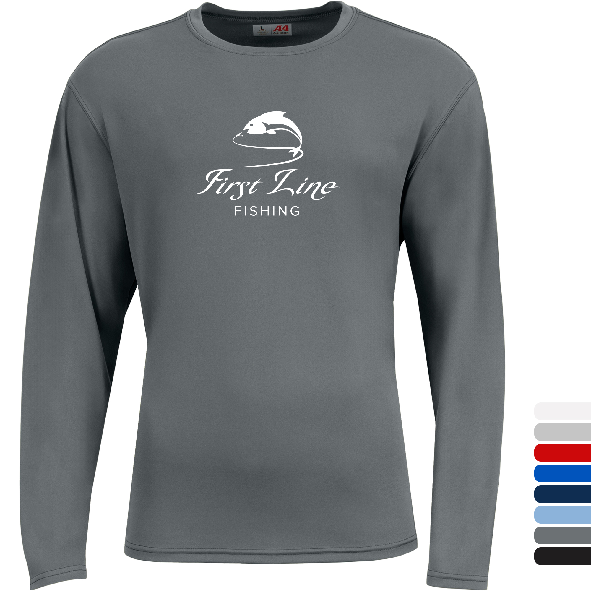 Product Photo 1 A4® AirFlex Performance Polyester Long Sleeve Unisex Tee
