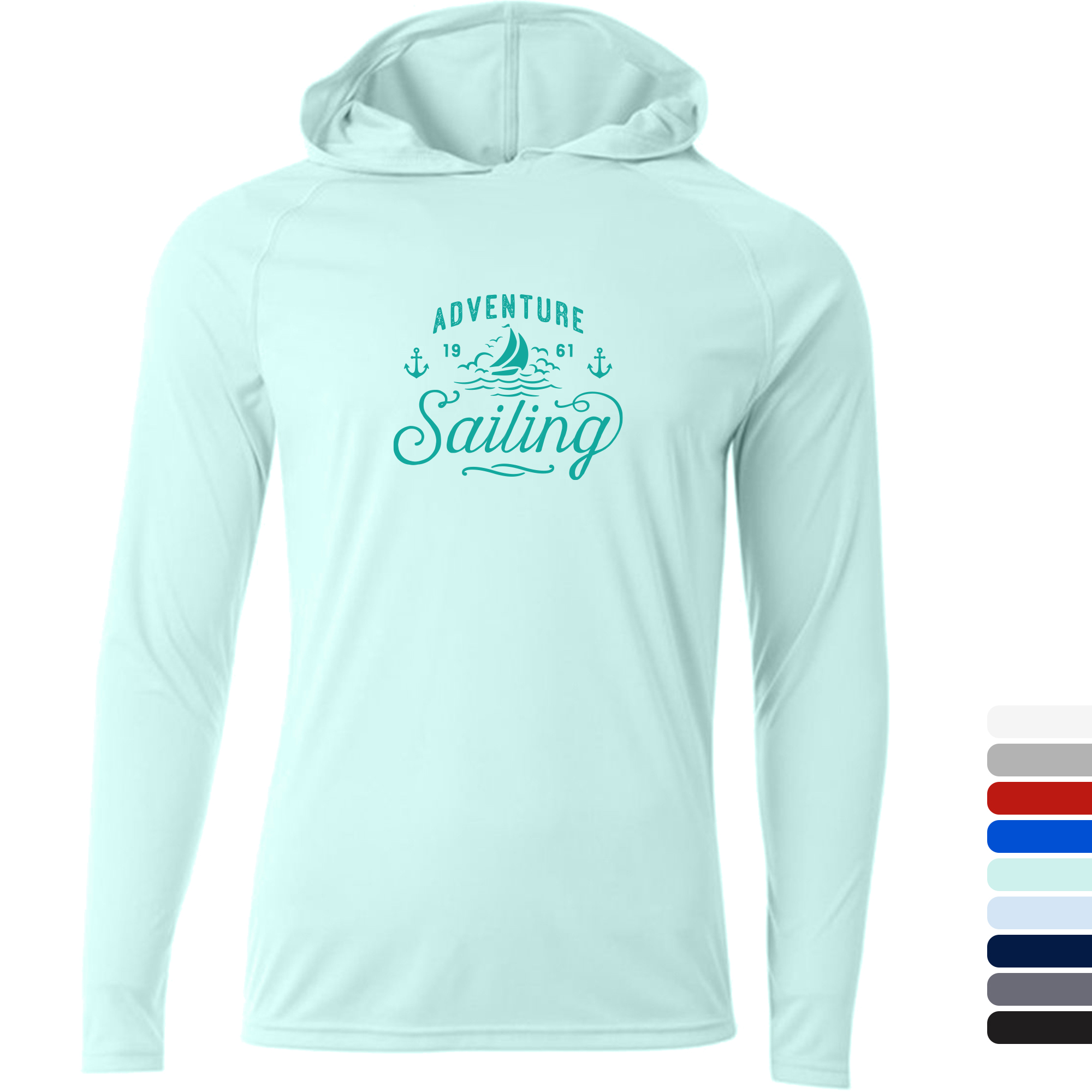Product Photo 1 A4® Cooling Performance Poly Long Sleeve Hooded Unisex Tee