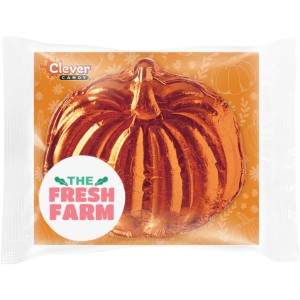 Foil Wrapped Chocolate Pumpkin with Backer Card - CI2580