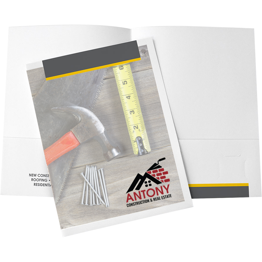 Product Photo 1 White Gloss Stock Presentation Folders