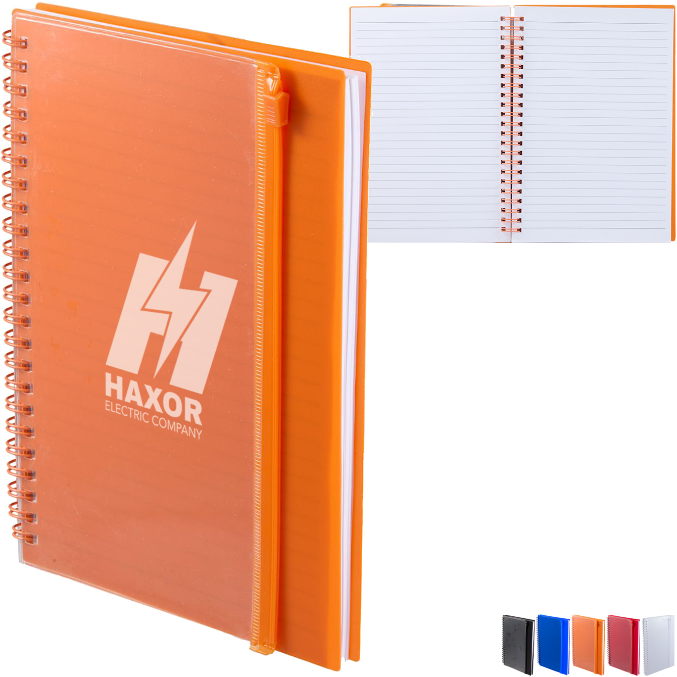 Product Photo 1 Spiral Notebook w/ Clear Pocket, 5-1/2" x 8-1/2"