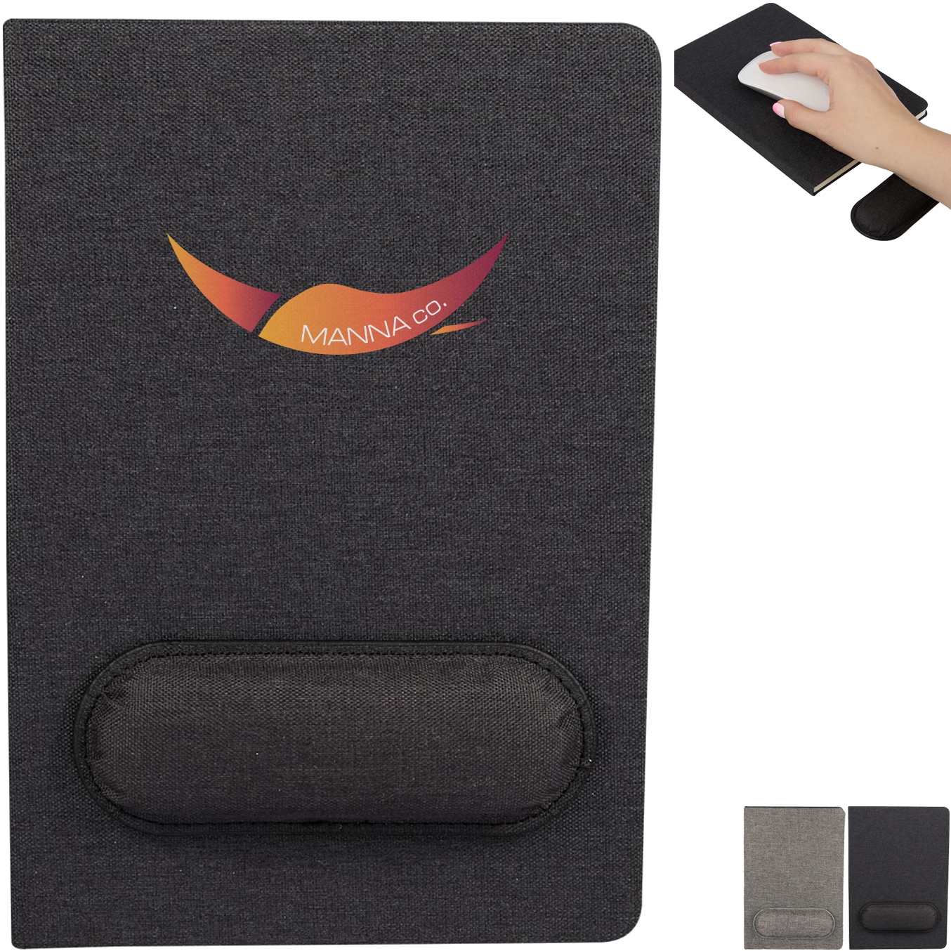 Product Photo 1 Office FSC® Recycled PET Bound Notebook w/ Wrist Pad, 5-1/2" x 8-1/2"