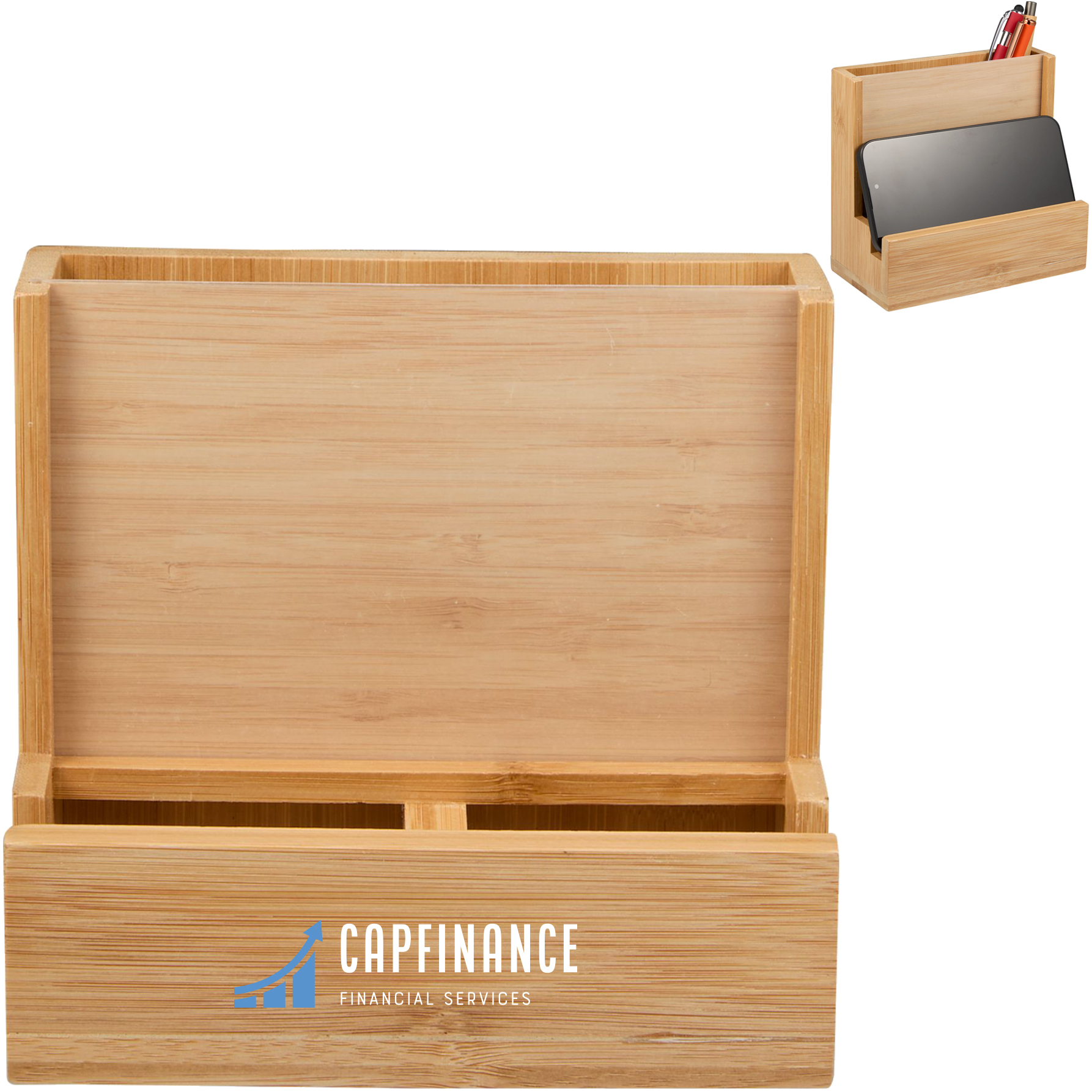 Product Photo 1 Bamboo FSC® Photo Frame Desk Organizer