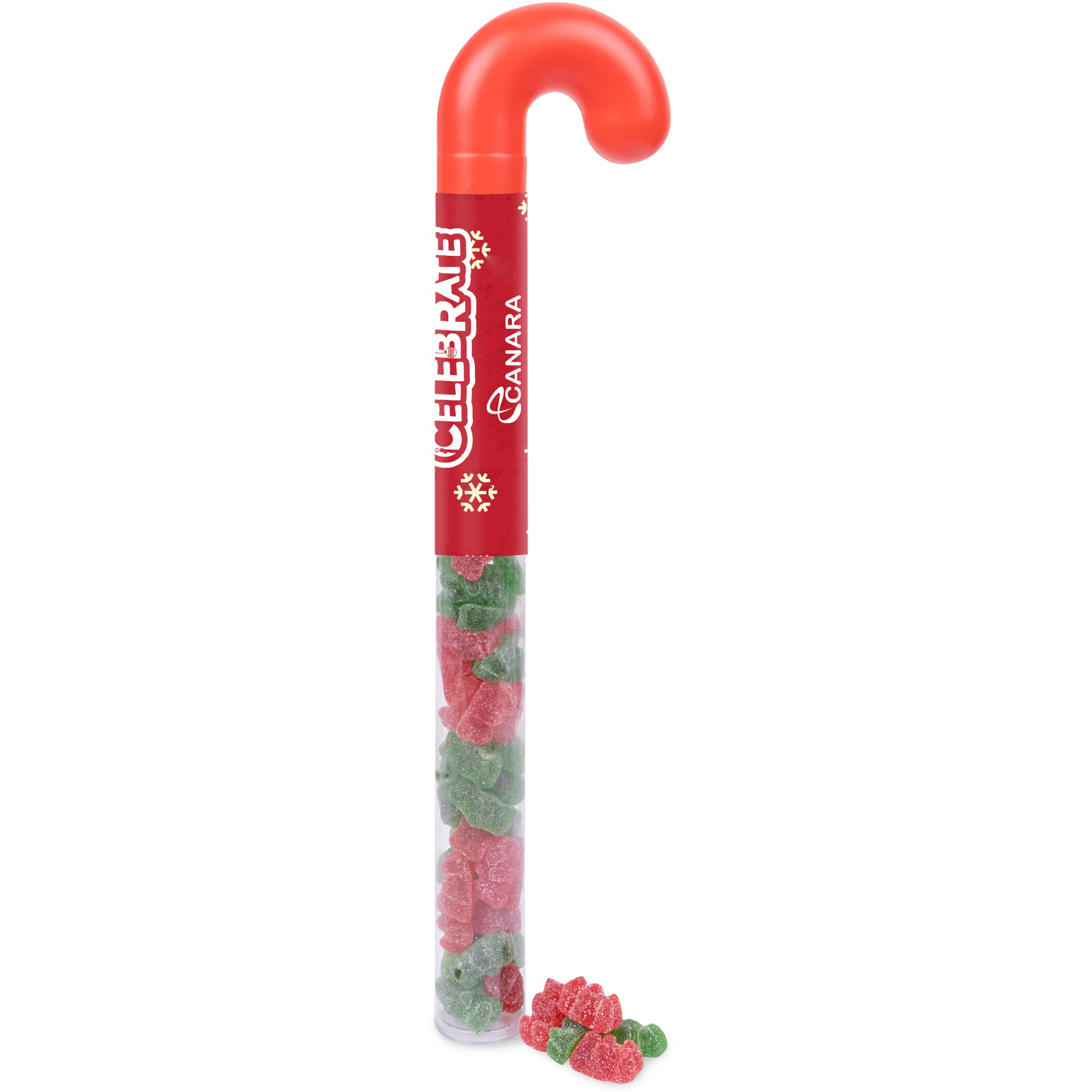 Product Photo 1 Holiday Candy Cane Tube with Sour Gummy Bears