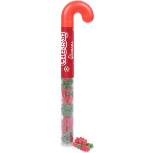 Holiday Candy Cane Tube with Sour Gummy Bears - CI2670