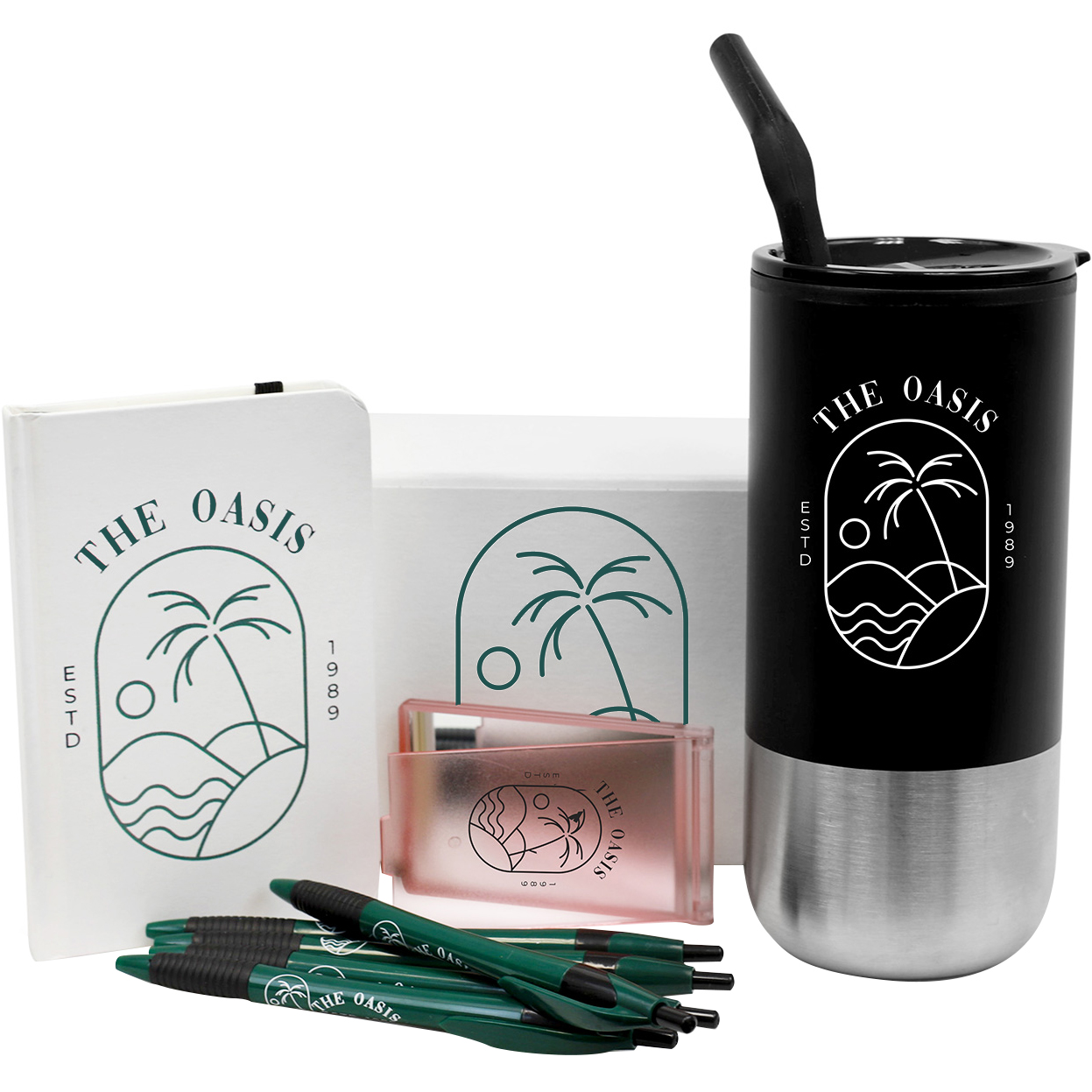 Product Photo 1 Journal Book, Pen & Mirror with Tumbler Gift Box