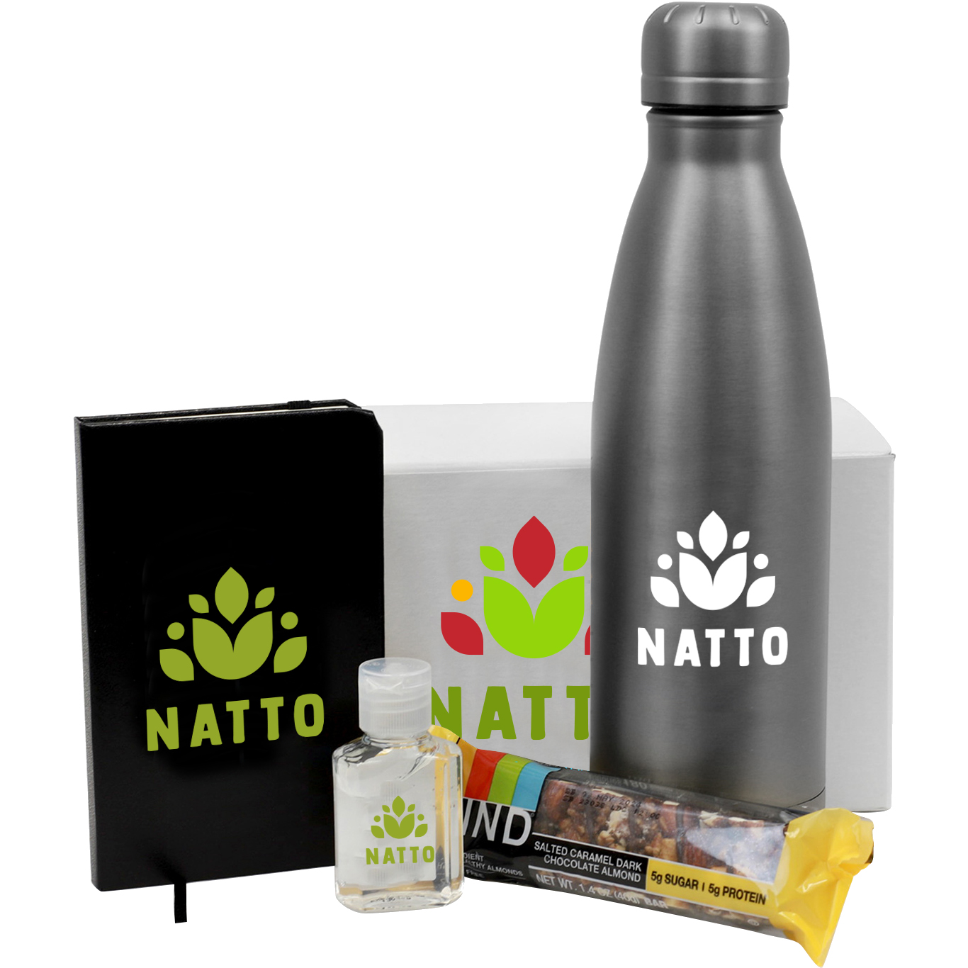Product Photo 1 Snack Bar, Journal Book & Hand Sanitizer with Tumbler Gift Box