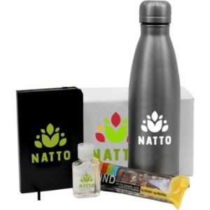 Snack Bar, Journal Book & Hand Sanitizer with Tumbler Gift Box - UL1301